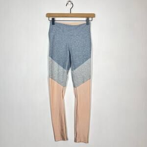 Outdoor Voices 7/8 Springs Leggings Women's Size XS Blue Gray Peach Activewear